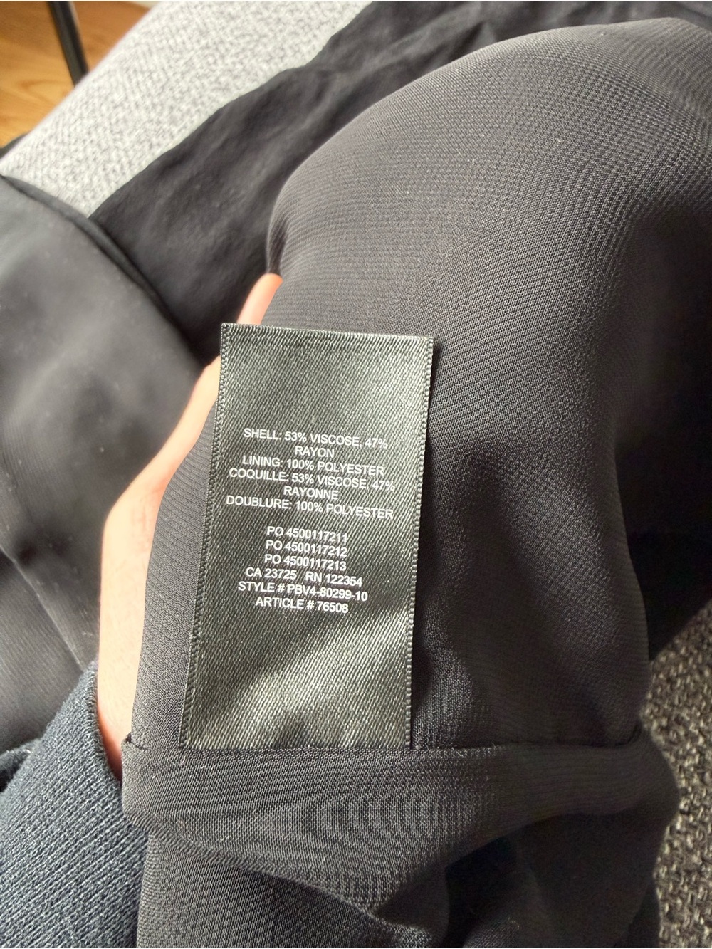 Aritzia Wilfred Black V neck Button Front Midi Dress - Picture 4 of 7